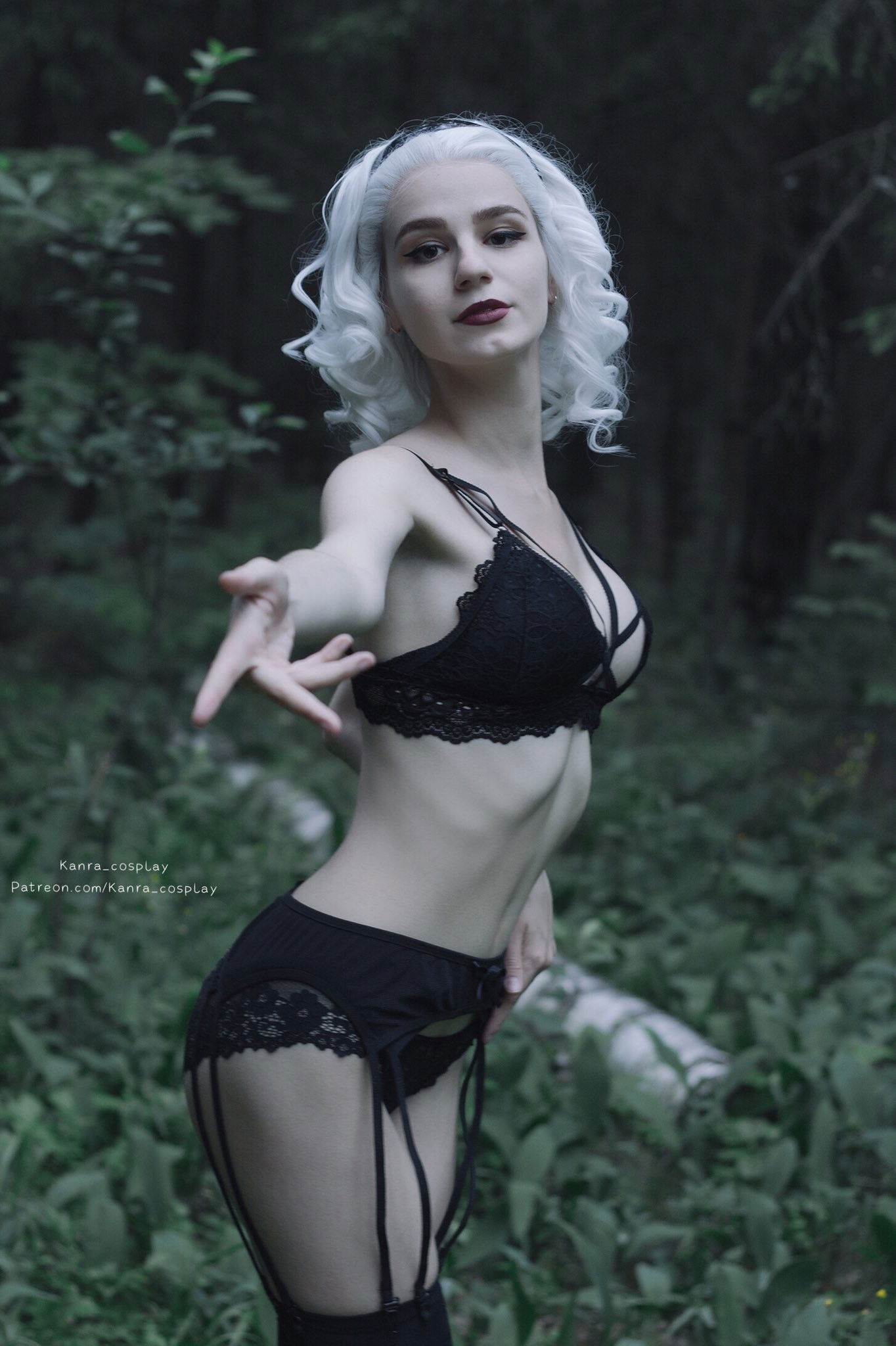 Album by American Brit with the username @Dnddom1992,  December 5, 2020 at 1:07 AM. The post is about the topic Amateurs and the text says 'patreon.com/Kanra_cosplay #sabrina #witch #cosplay'