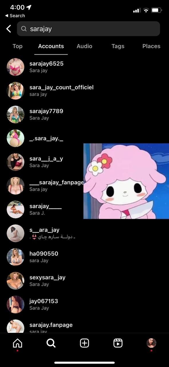 Photo by sarajayxxx with the username @sarajayxxx, who is a star user, posted on April 5, 2023. The post is about the topic sara jay and the text says 'SCAM ALERT

⚠️Reminder, I do NOT have a personal Instagram! Beware of fake profiles (probably weird dudes in their basement catfishing as me). ⛔️Block and report. 

All my official links and social media are at SaraJayLinks.com! ✔️'