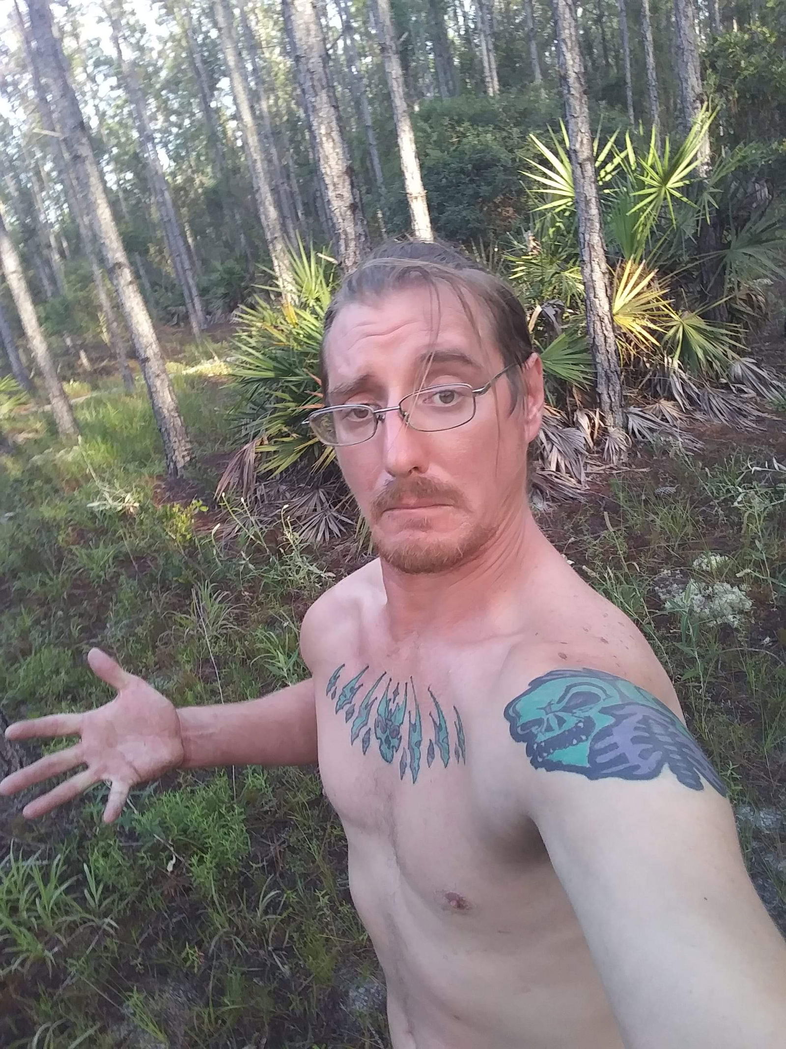 Album by ShaggyZro with the username @ShaggyZro,  December 20, 2020 at 11:56 PM. The post is about the topic Showing myself and the text says 'Here's some that's a couple years old but still they're good and funny as well. I love taking hikes through woods naked'