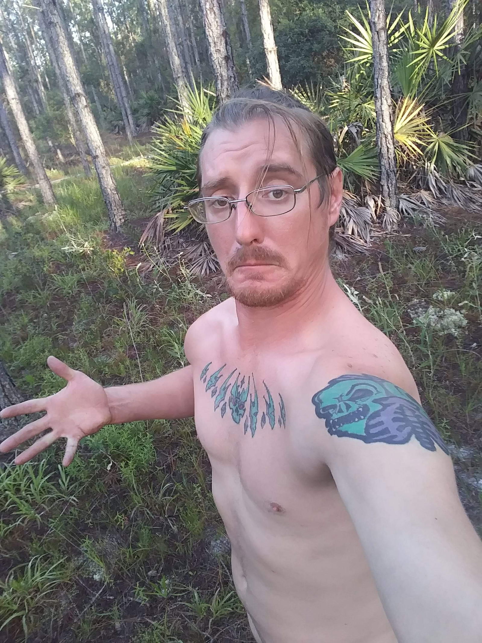 Album by ShaggyZro with the username @ShaggyZro,  December 20, 2020 at 11:56 PM. The post is about the topic Showing myself and the text says 'Here's some that's a couple years old but still they're good and funny as well. I love taking hikes through woods naked'