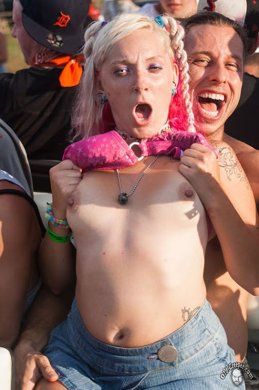 Watch the Photo by How To Get Off with the username @HowToGetOff, who is a verified user, posted on December 11, 2018. The post is about the topic Festival Sluts. and the text says '#GOTJ #Flashing'