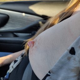 Photo by Sumininer with the username @Sumininer, who is a verified user,  May 14, 2022 at 4:00 AM. The post is about the topic Perky Nipples and the text says 'Long road trip calls for tittie flashing!'