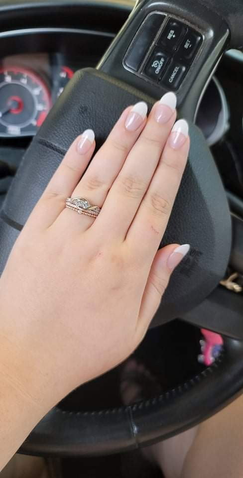 Photo by Tanta Sylra with the username @TantaSylra, who is a star user,  June 10, 2021 at 6:46 AM. The post is about the topic Beautiful nails and the text says 'how do my nails look against my cucks rings'