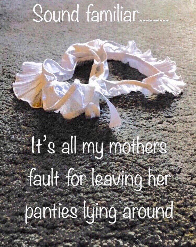 Photo by Curiousfundaddy with the username @Curiousfundaddy,  January 2, 2021 at 7:10 AM. The post is about the topic Biguys in panties and the text says 'Absolutely! Mom even tried to make me wear my big sister’s panties to school one time! 🤣'
