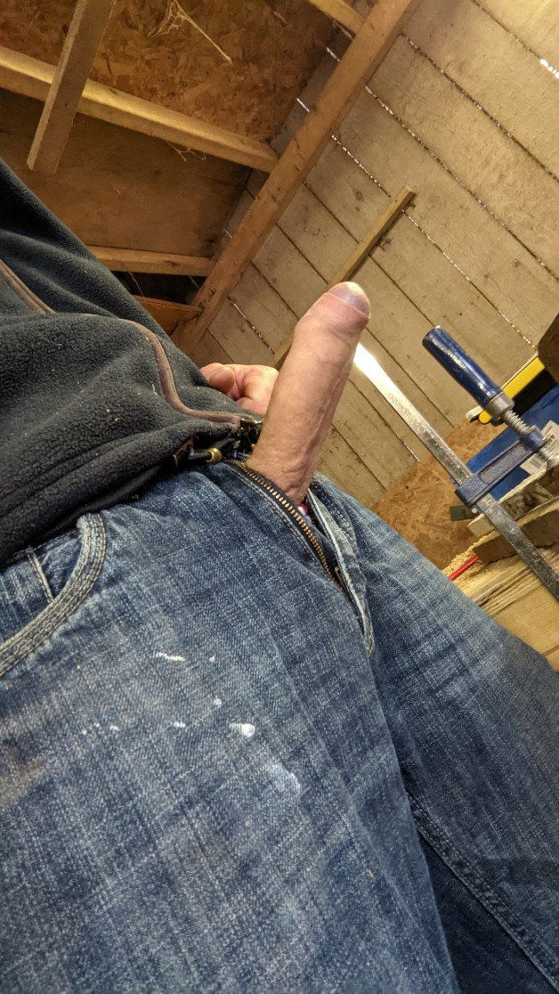Photo by biggerben with the username @biggerben, who is a verified user,  March 20, 2021 at 3:36 PM. The post is about the topic UK gay and the text says 'Horny in the shed 😈'