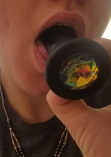 Photo by Persephone with the username @DesertSiren, who is a verified user,  January 14, 2021 at 8:05 PM. The post is about the topic Amateurs and the text says 'This rainbow goes where the sun doesn't shine!🌞😘 🌈 #buttplug #amateur #assplay #anal #toys'