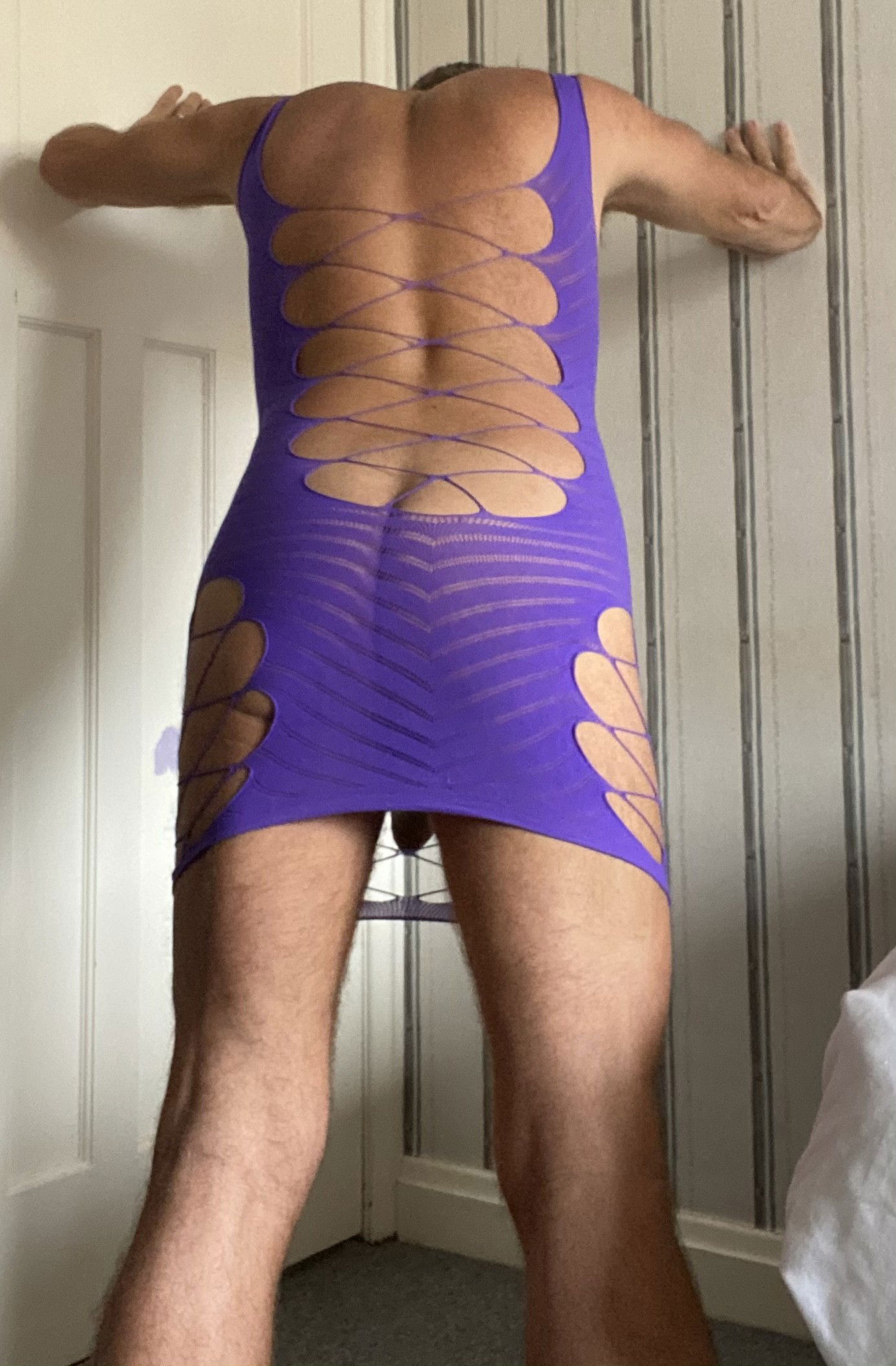 Album by Kinkygaysub with the username @Kinkygaysub, who is a verified user,  January 13, 2021 at 3:25 AM and the text says 'Sometimes i like to wear a dress. i hope the boys like me in it'