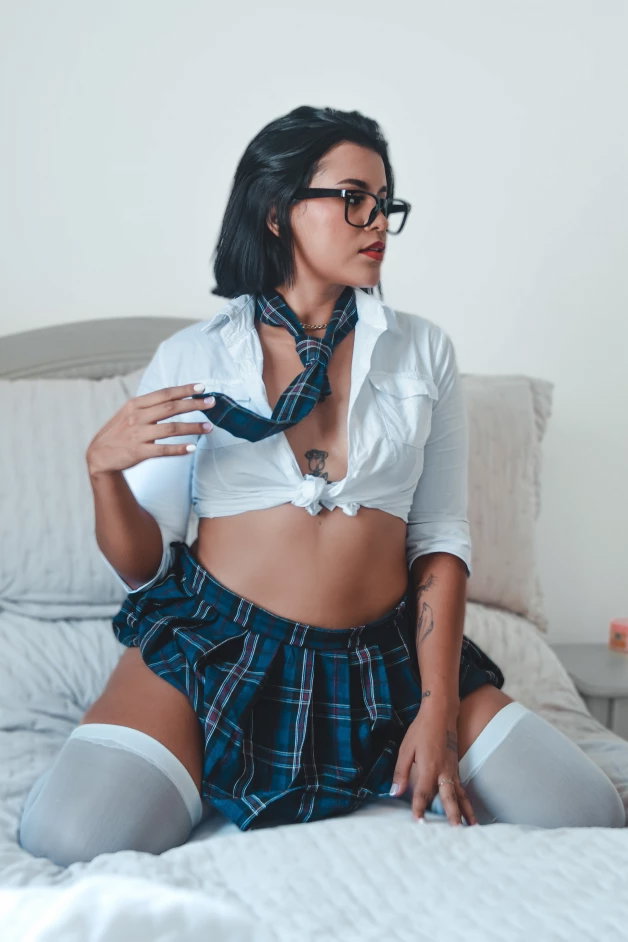 Photo by Stripchat with the username @Stripchat, who is a brand user,  March 16, 2024 at 11:00 PM. The post is about the topic School Uniform and the text says '- [Isabellperez1] is feeling frisky today!'