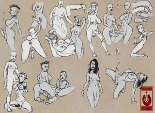 Photo by NastyPlatypus (comms OPEN) with the username @nastyplatypus, who is a verified user,  June 22, 2021 at 11:14 AM. The post is about the topic Art Porn and the text says 'A set of sketches of ladies with penis.
Choose your favorite!

#nsfw #futa #futanari #sketch #erotic #pinup'