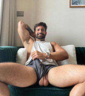 Photo by Cum Fagtory with the username @cumfagtory,  February 22, 2021 at 5:08 AM. The post is about the topic Gay and the text says '#balls #bulge #hairy #beard #muscles'