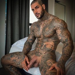 Photo by Cum Fagtory with the username @cumfagtory,  January 20, 2021 at 5:03 AM. The post is about the topic GayExTumblr and the text says 'Leon Yaki
#gay #dick #cock #tattoo #tattooedmen #muscle #muscular'