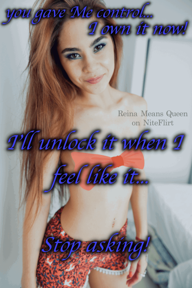 Watch the Photo by Reina Means Queen with the username @thebossysmurf, posted on February 17, 2021. The post is about the topic Male Chastity. and the text says '#owned #chastity #denied'