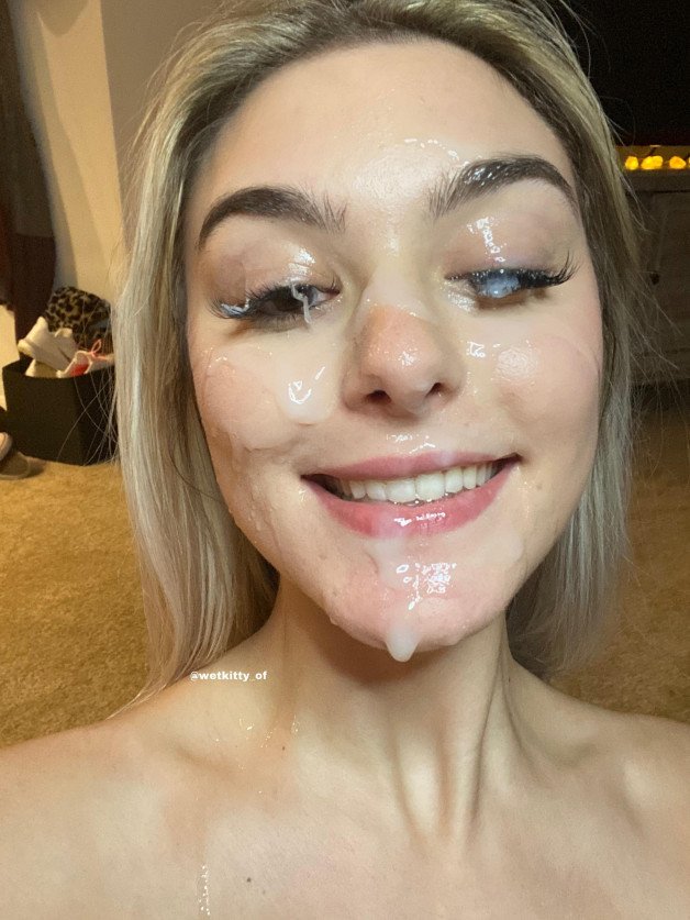 Album by WorldOfCum with the username @WorldOfCum,  August 7, 2021 at 10:22 PM. The post is about the topic WOC Facials and the text says 'Ok,I don´t like this kind of women,but nice facials! ;-) Netfound without a name. Only something with Kitty'