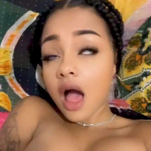 Photo by Kinkii LaJefa Keira with the username @KinkiiKXO,  December 4, 2023 at 1:46 PM and the text says 'Eye rolling orgasm face 🥴😈 #EyeRollingOrgasm #Orgasm #Kinky #Freaky #Horny #Onlyfans #SellingContent'